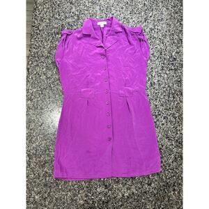 Coldwater‎ Creek Women's Silk Dress Size M Purple - No Belt